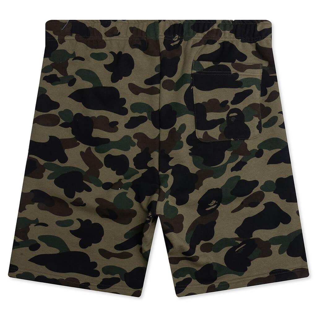 1ST Camo Shark Regular Fit Sweat Shorts - Green Male Product Image