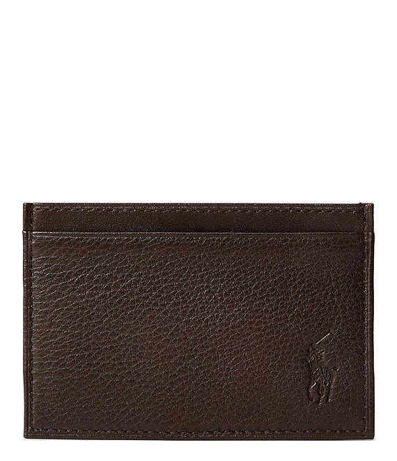 Polo Ralph Lauren Slim Pebbled Leather Card Case Product Image