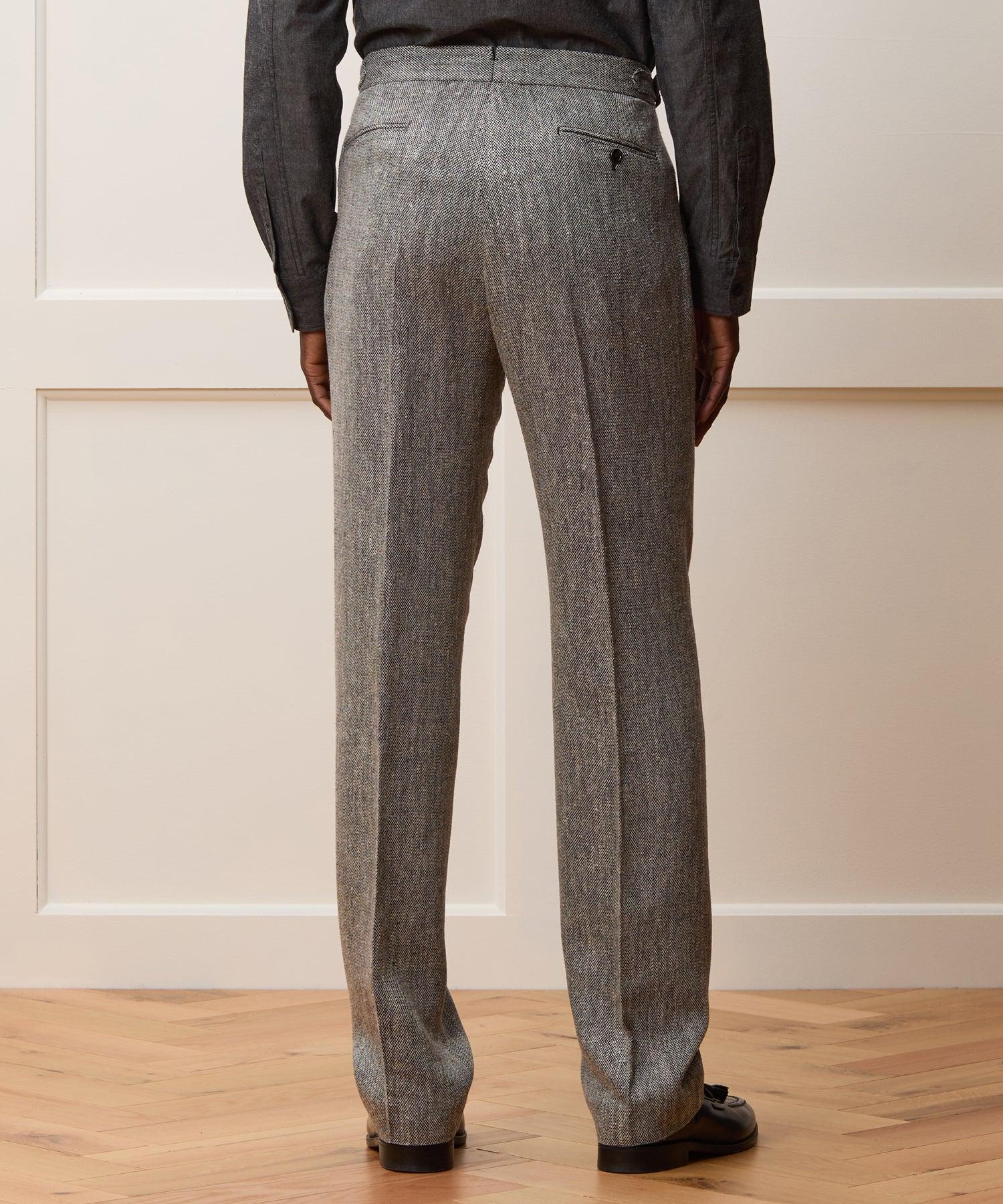 Italian Linen-Silk Side Tab Trouser Product Image