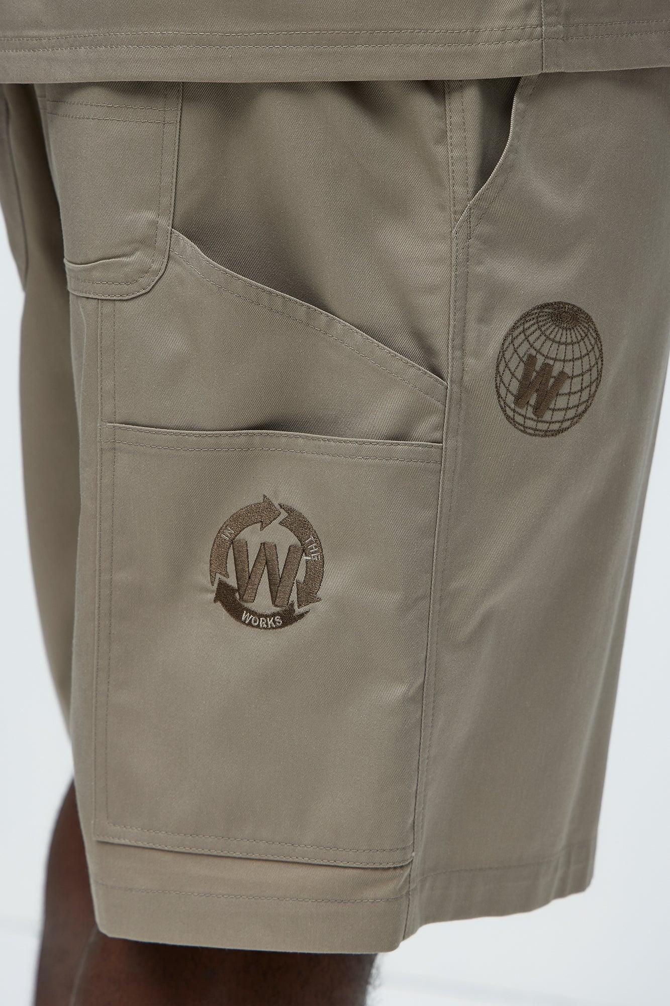In The Works Relaxed Shorts - Stone Product Image