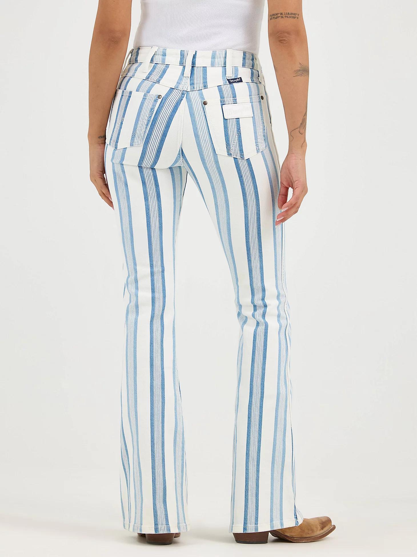 Women's Wrangler Retro® Striped Bailey High Rise Flare Jean in Gabby Product Image
