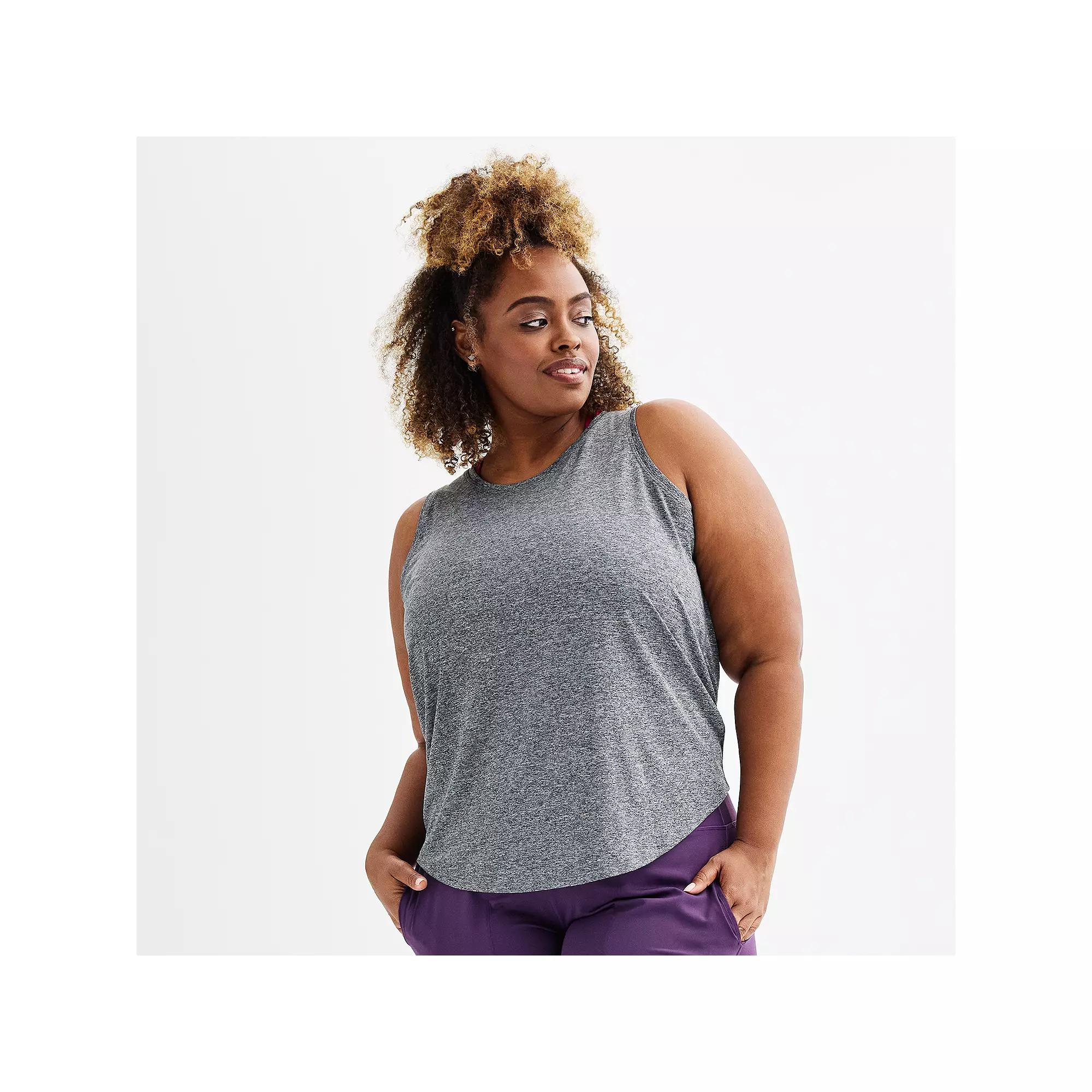 Plus Size Tek Gear® Dry Tek Tank Top, Women's, Size: 1XL, Gray Product Image