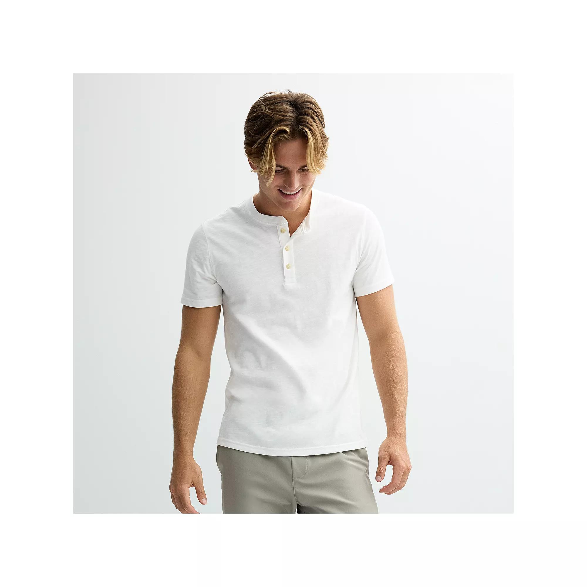 Men's Sonoma Goods For Life® Essential Short Sleeve Henley T-Shirt,  Product Image