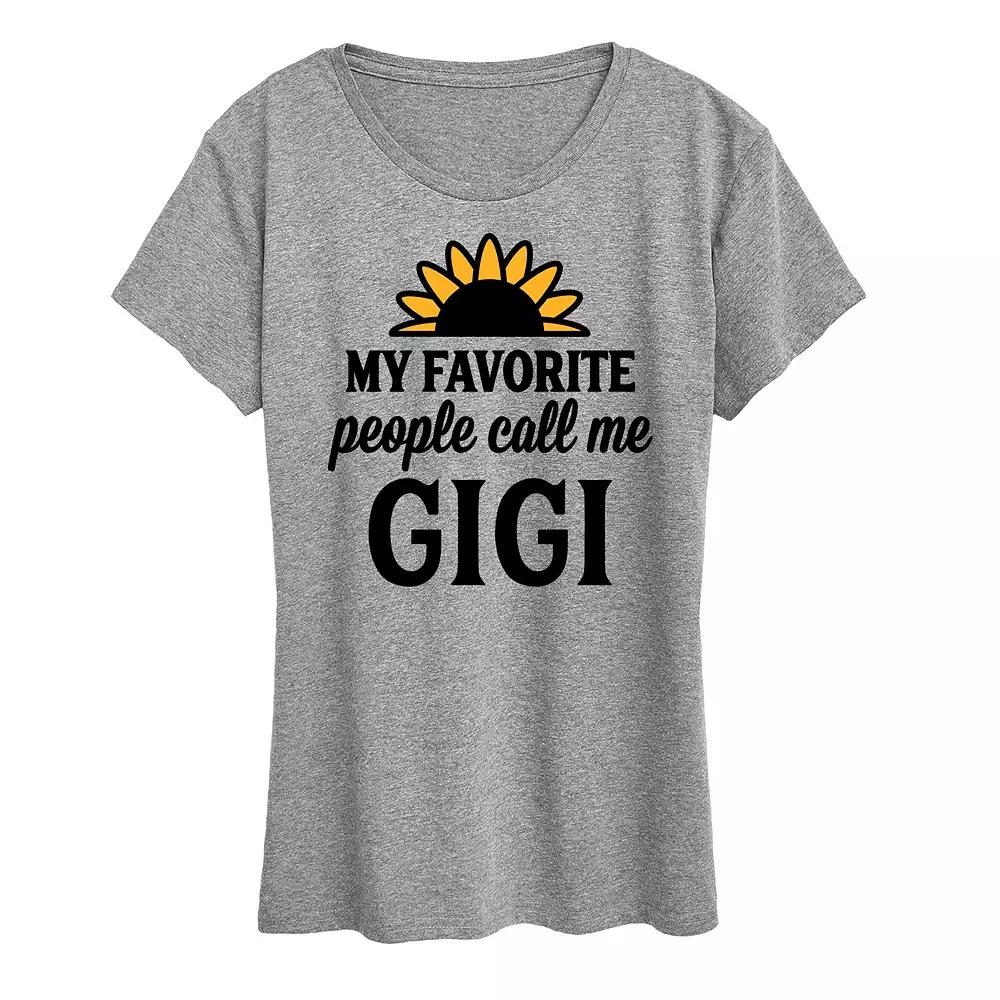 Women's Favorite People Call Me Gigi Graphic Tee,  Product Image