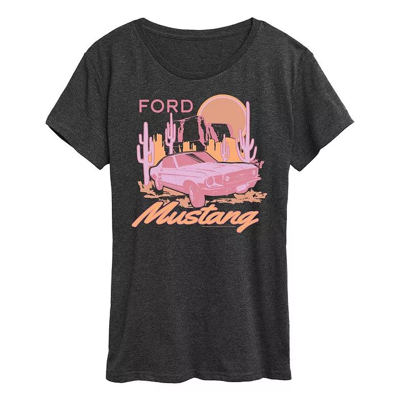 Women's Ford Pink Mustang Graphic Tee,  Product Image