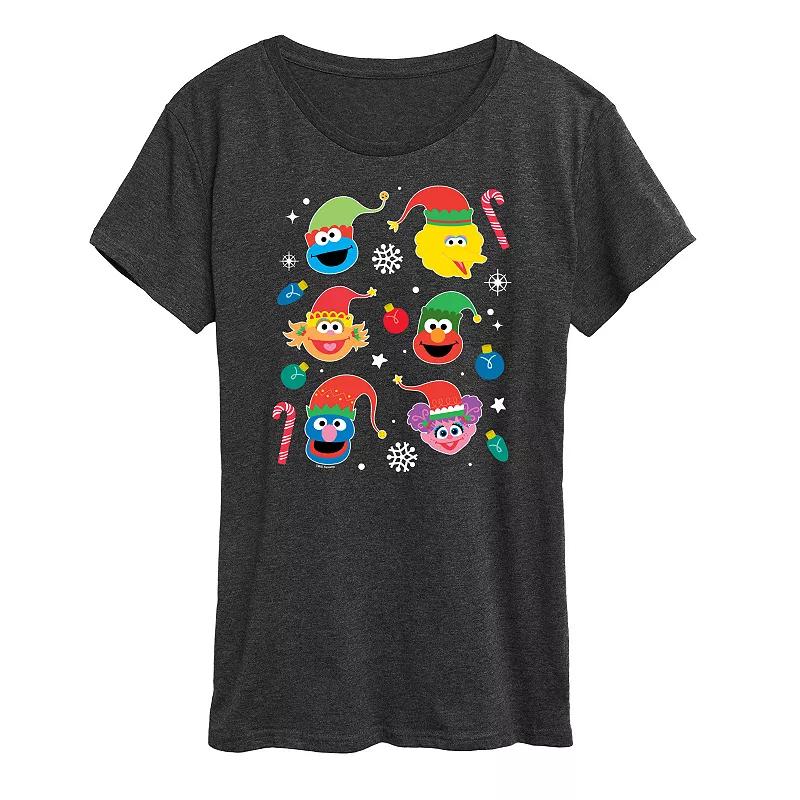 Women's Sesame Street Holiday Icons Graphic Tee, Girl's,  Product Image