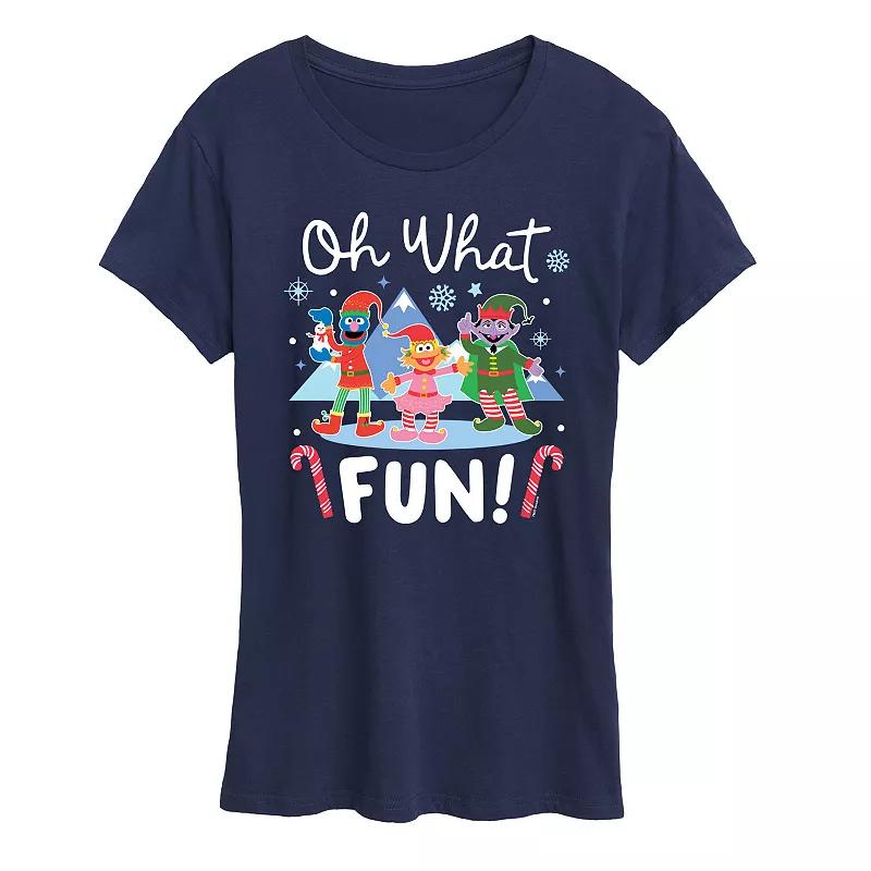 Women's Sesame Street Oh What Fun Graphic Tee, Girl's,  Product Image