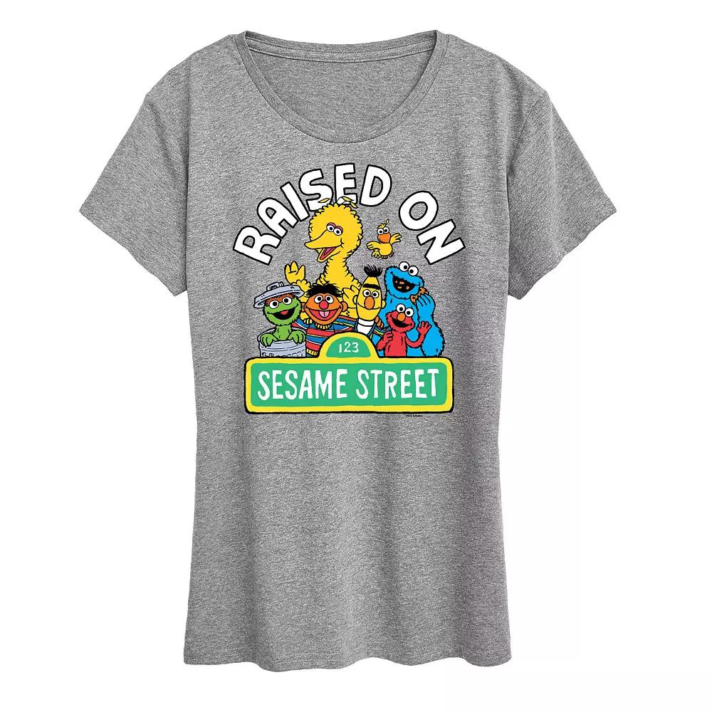 Women's Sesame Street Raised Graphic Tee, Girl's,  Product Image
