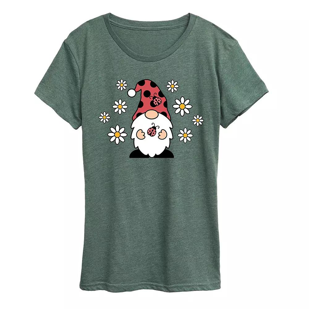 Women's Ladybug Gnome Graphic Tee,  Product Image