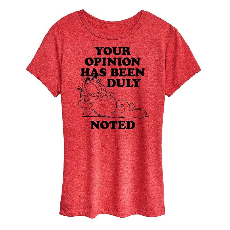 Women's Garfield Duly Noted Graphic Tee, Girl's,  Product Image