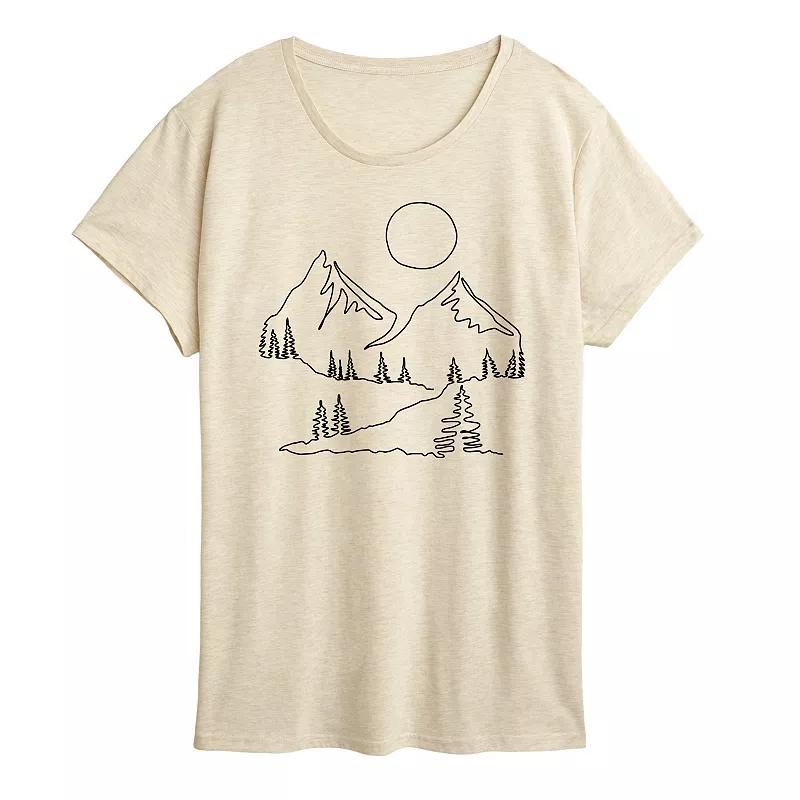 Women's Mountain Line Drawing Graphic Tee,  Product Image