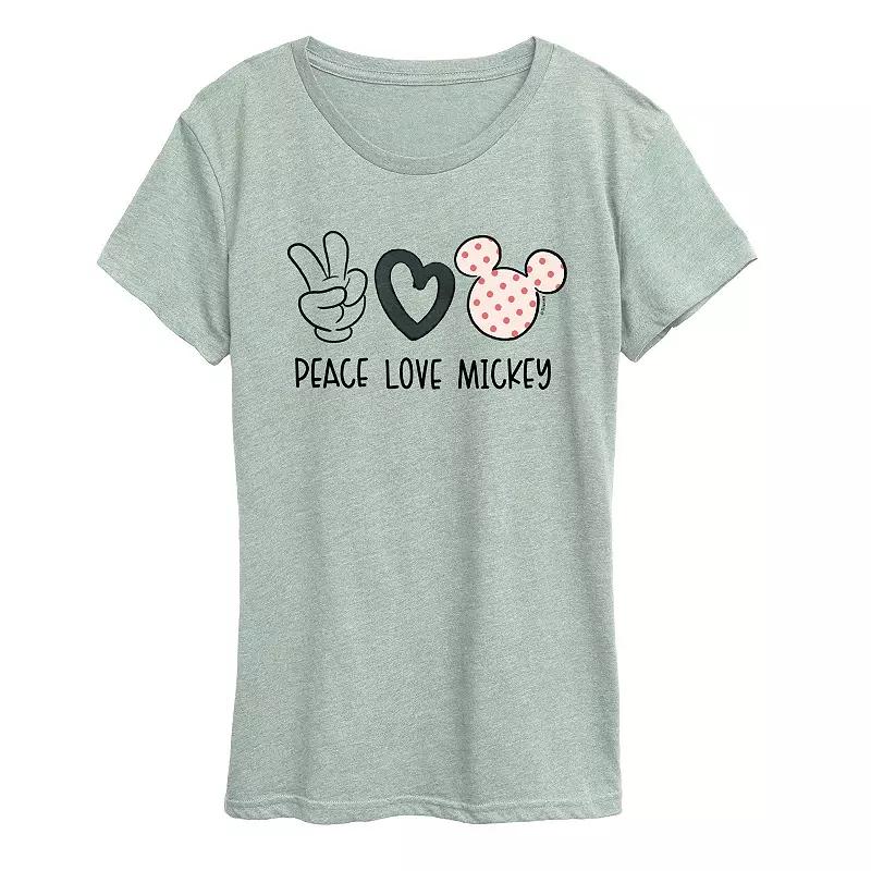 Disney's Mickey Mouse Women's Peace Love Graphic Tee,  Product Image