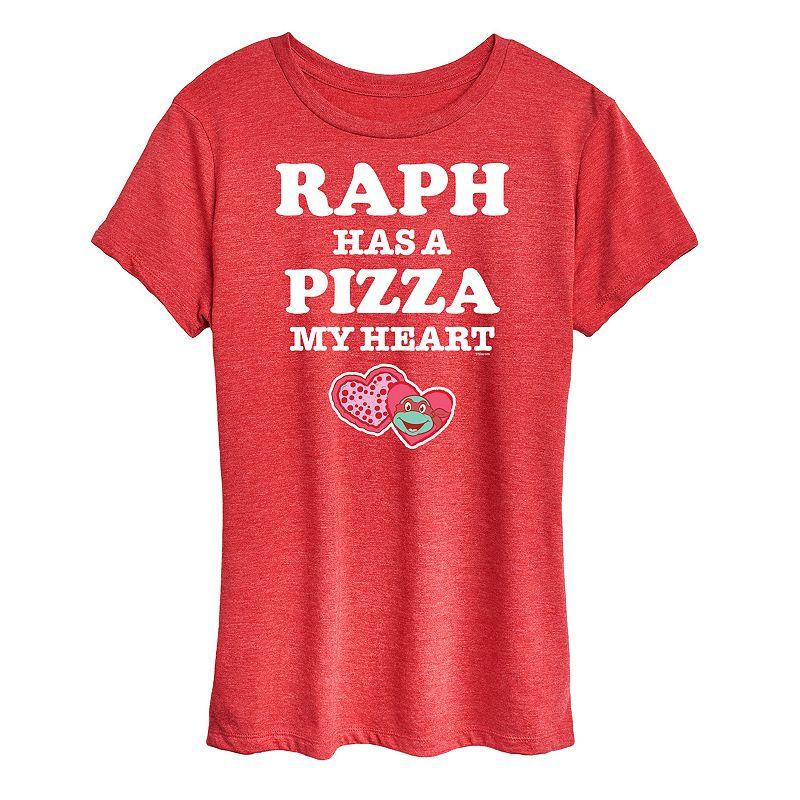 Women's Teenage Mutant Ninja Turtles Pizza My Heart Raph Graphic Tee,  Product Image