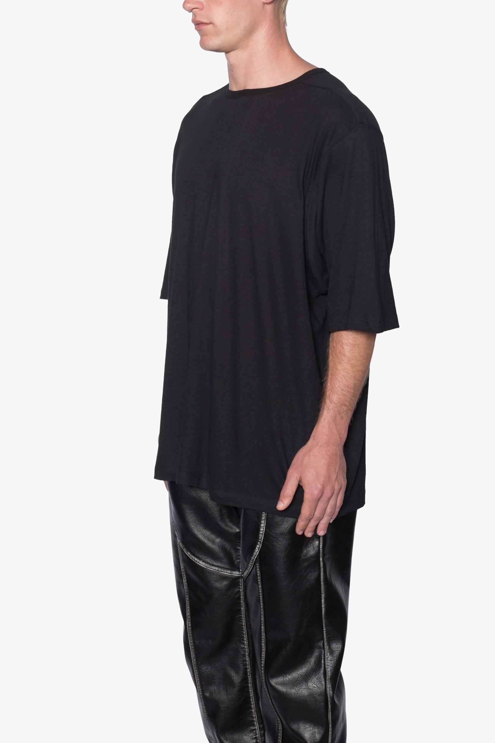 Sheer Gauze Tee - Black Product Image
