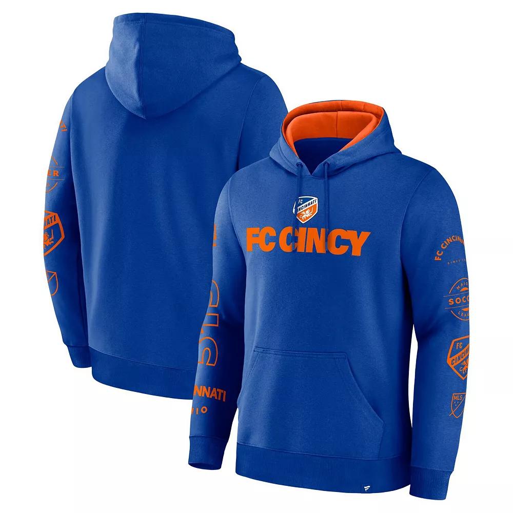 Men's Fanatics Royal FC Cincinnati Penalty Kick Legacy Pullover Hoodie,  Product Image