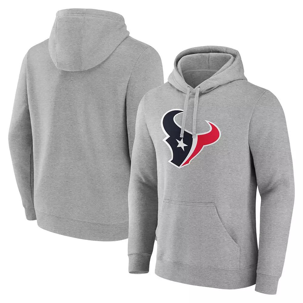 Men's Fanatics Heather Gray Houston Texans Deliver Fleece Pullover Hoodie, Size: XL, Grey Product Image