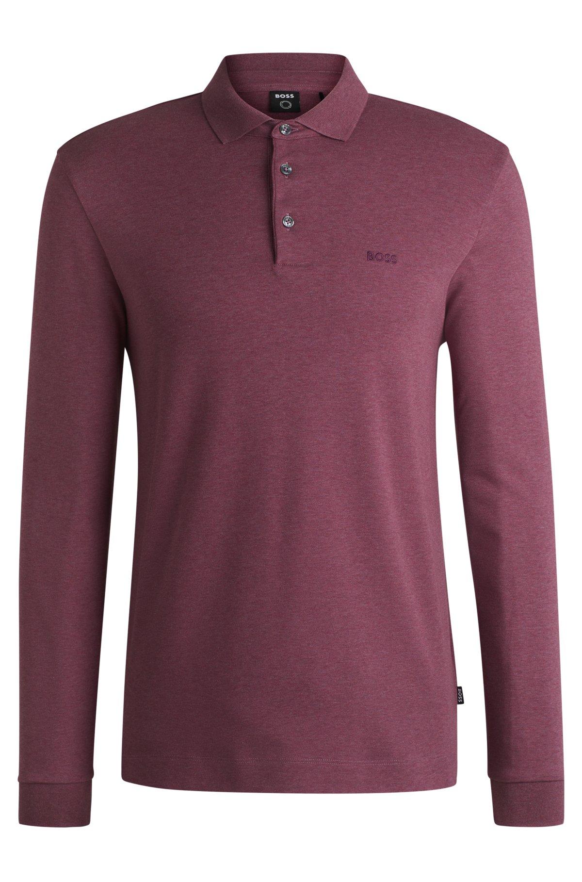 Regular-fit polo shirt in interlock cotton Product Image
