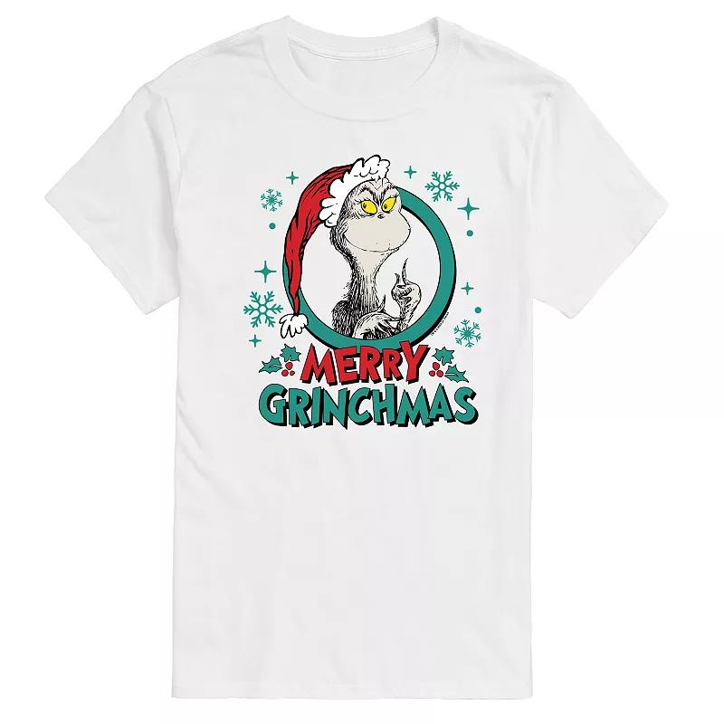 Men's Dr. Seuss The Grinch Merry Grinchmas Circle Graphic Tee,  Product Image