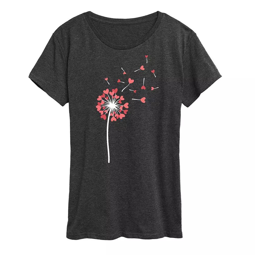 Women's Dandelion Hearts Graphic Tee,  Product Image