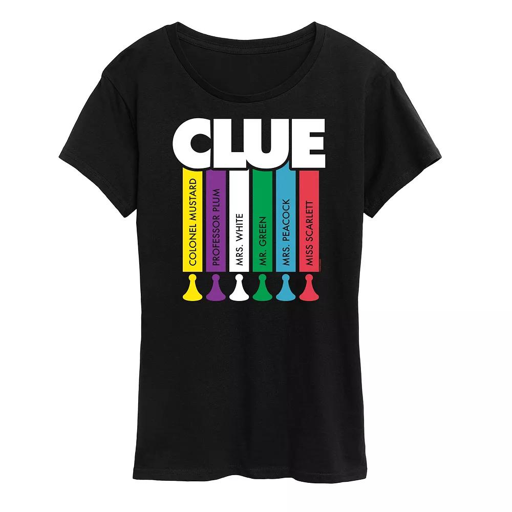 Women's Clue Logo Characters Graphic Tee,  Product Image