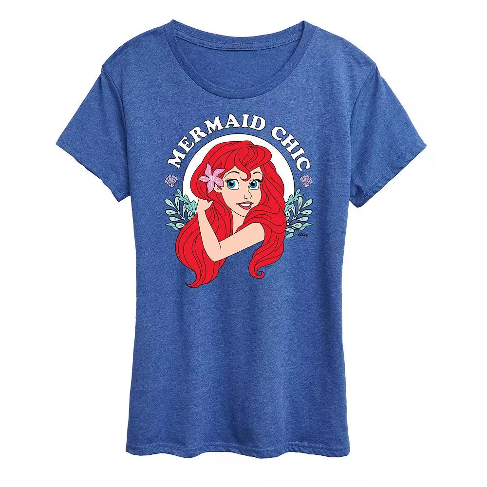 Disney Princess Ariel Women's Mermaid Chic Graphic Tee, Girl's,  Product Image