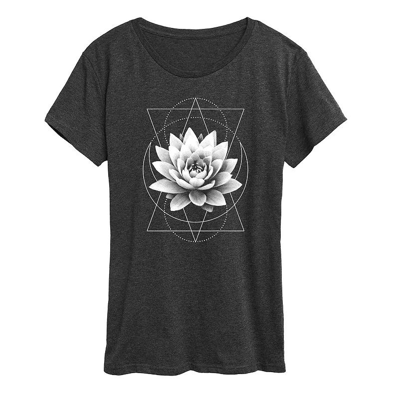 Women's Lotus Flower Moon Graphic Tee,  Product Image