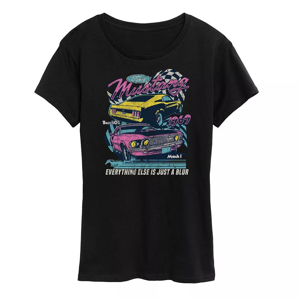 Women's Ford Mustang Blur Graphic Tee,  Product Image