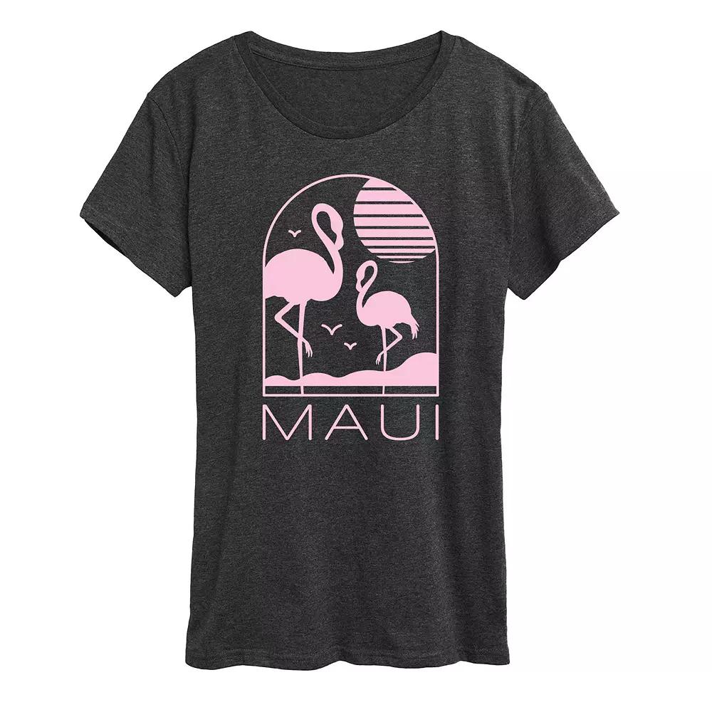 Women's Maui Flamingos Graphic Tee,  Product Image