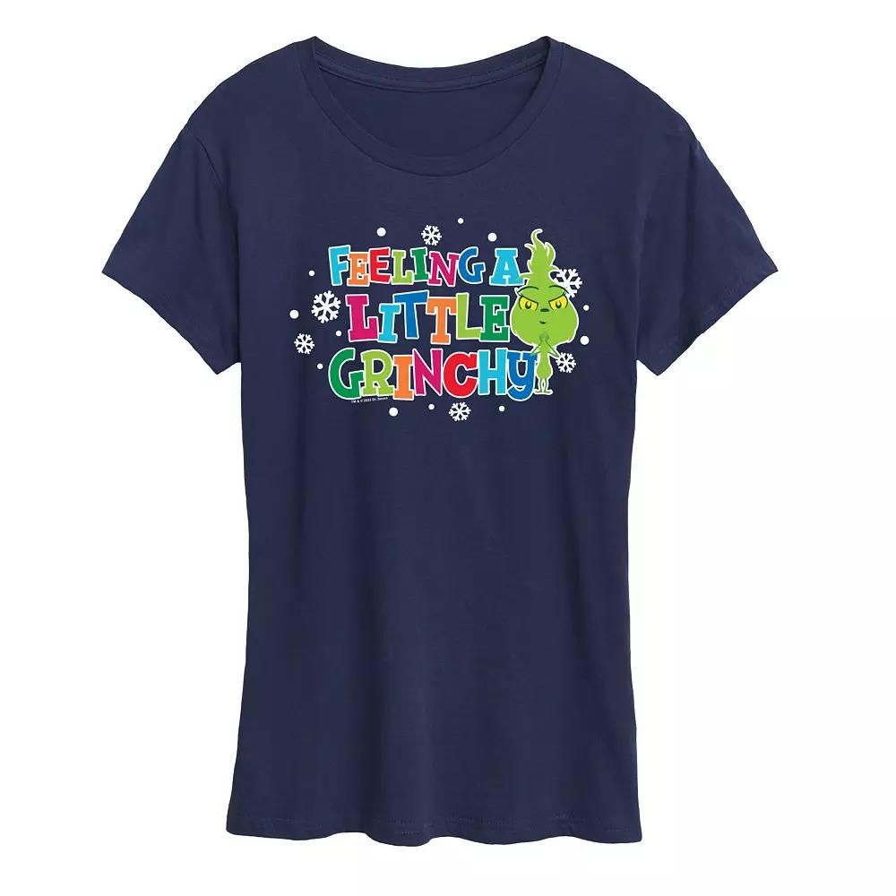 Women's Dr. Seuss Little Grinch A Little Grinchy Graphic Tee, Girl's,  Product Image