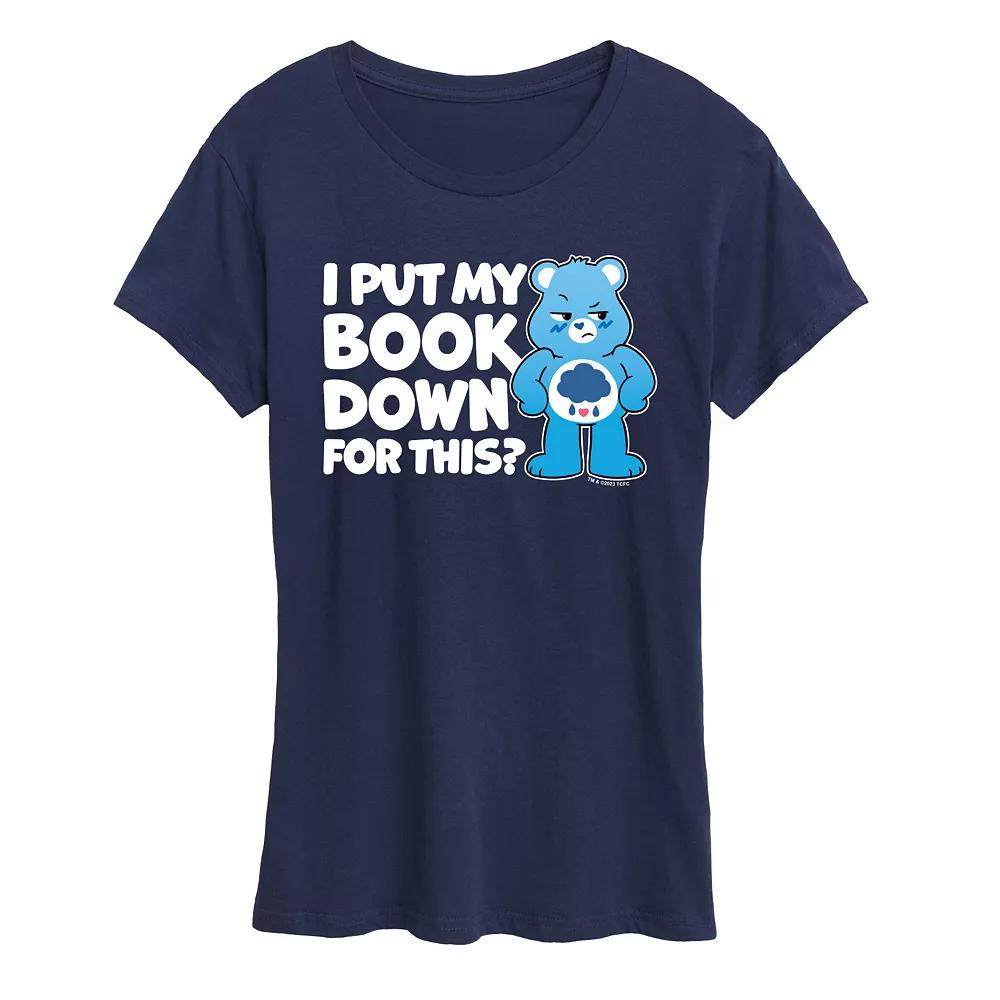 Womens Care Bears I Put My Book Down Graphic Tee Blue Product Image