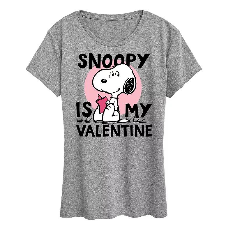 Women's Peanuts Snoopy Is My Valentine Graphic Tee,  Product Image