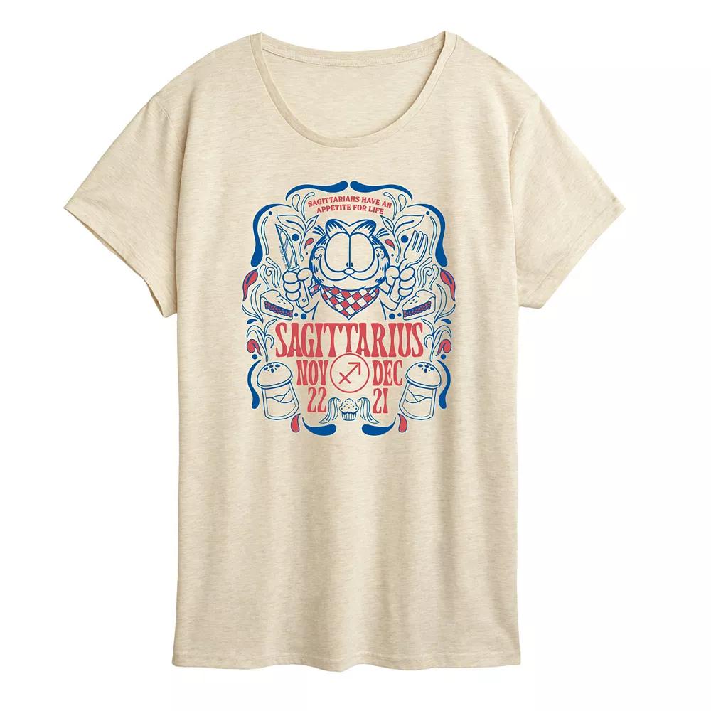 Plus Garfield Sagittarius Graphic Tee, Women's,  Product Image