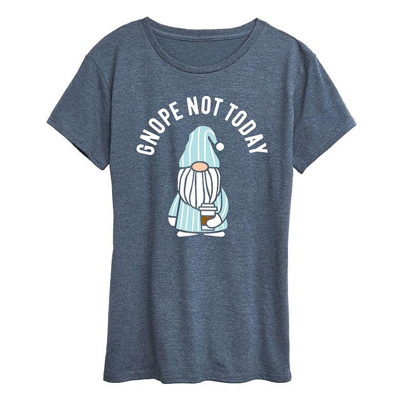 Women's Gnope Not Today Sleepy Gnome Graphic Tee,  Product Image