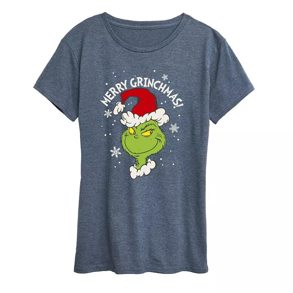 Women's Dr. Seuss The Grinch Merry Grinchmas Graphic Tee, Girl's,  Product Image