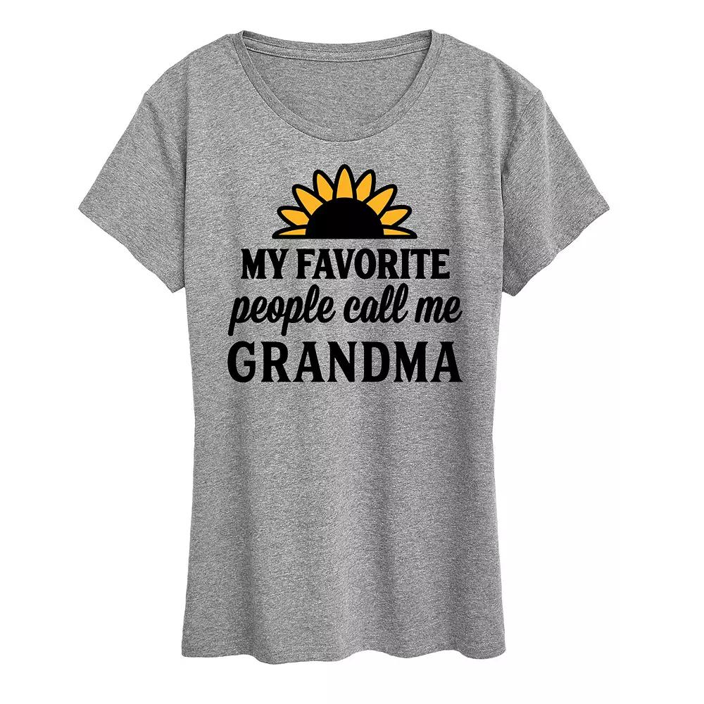 Women's Favorite People Call Me Grandma Graphic Tee,  Product Image