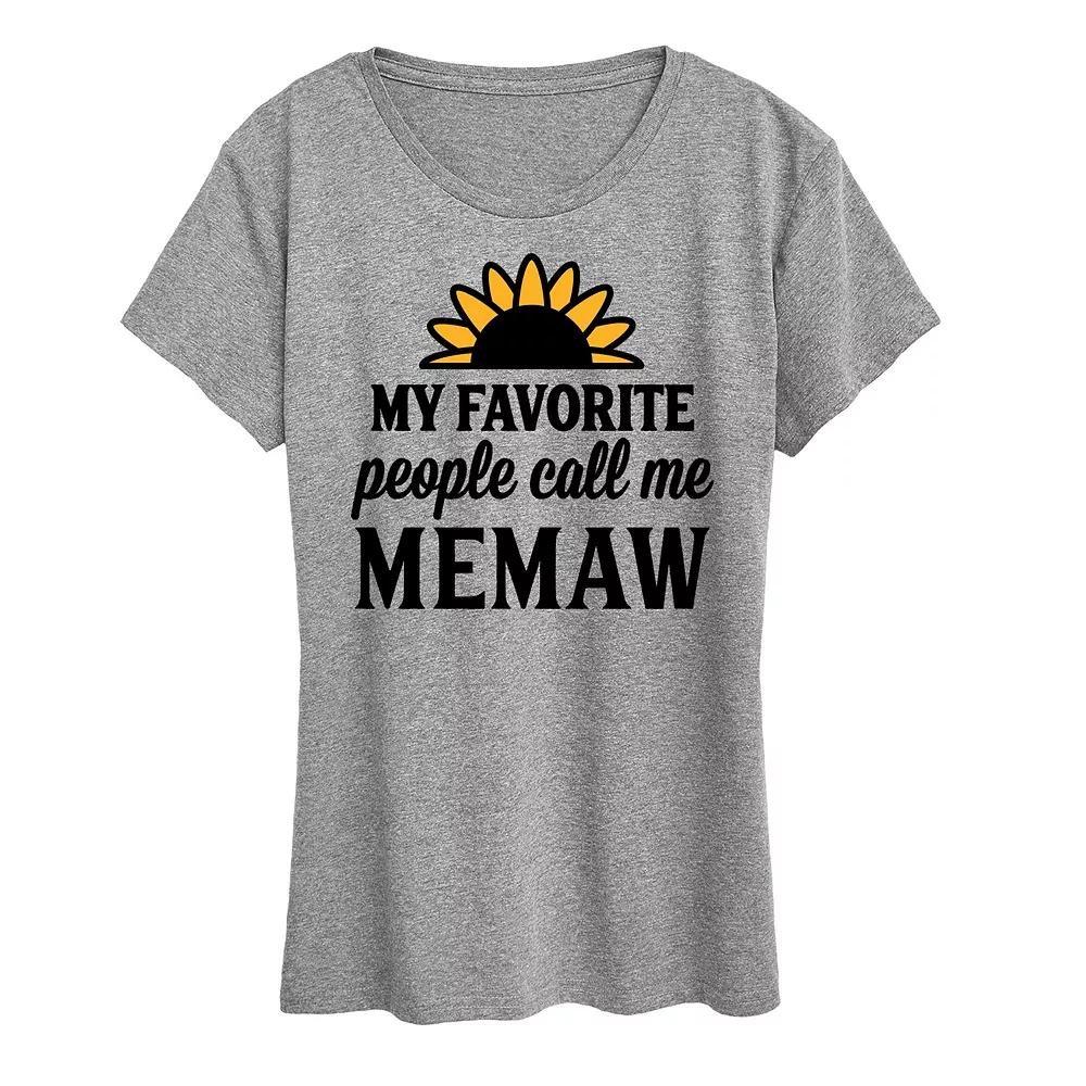 Women's Favorite People Call Me Memaw Graphic Tee,  Product Image