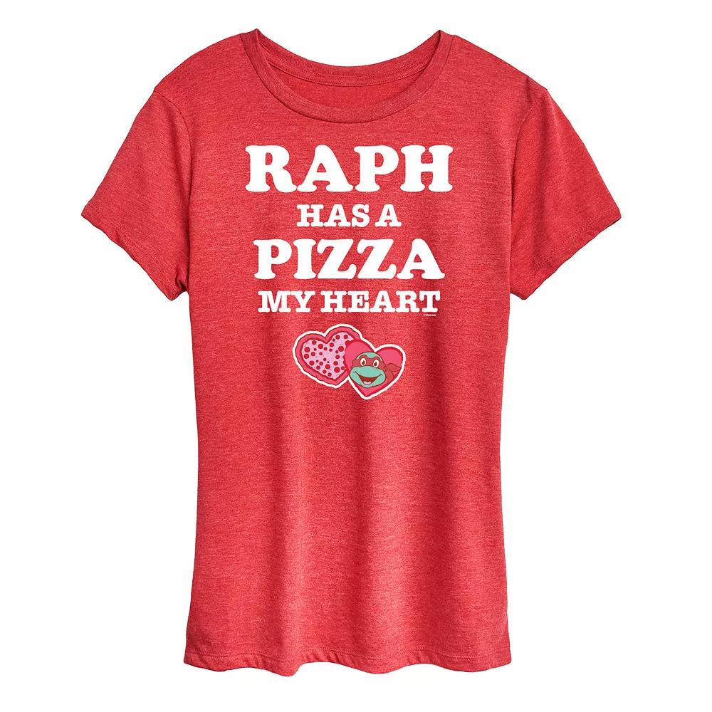 Women's Teenage Mutant Ninja Turtles Pizza My Heart Raph Graphic Tee,  Product Image