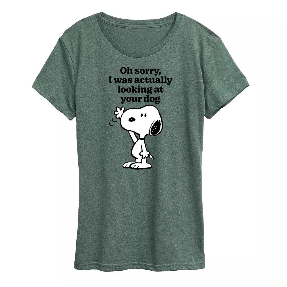 Women's Peanuts Snoopy Looking At Your Dog Graphic Tee,  Product Image