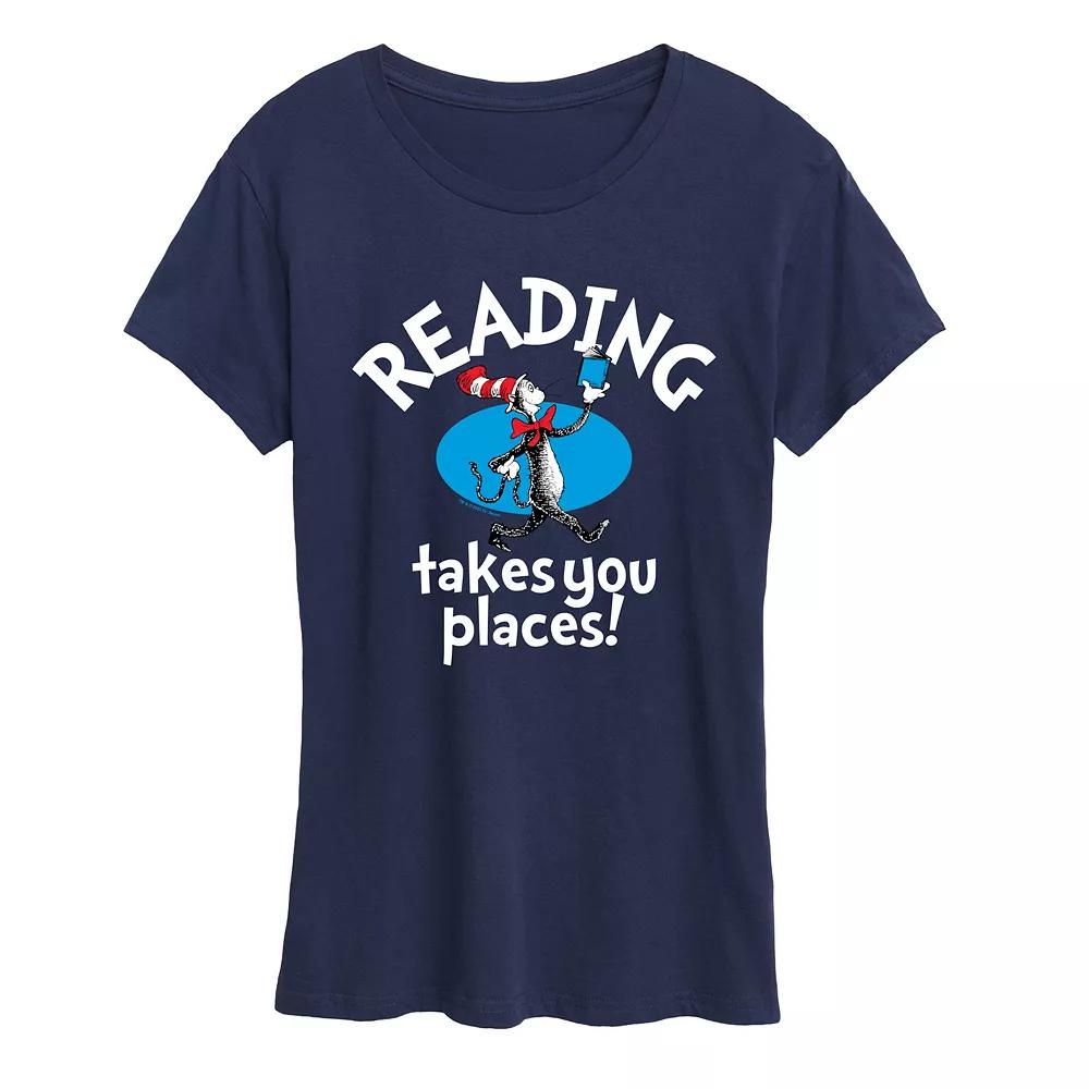 Women's Dr. Seuss Reading Graphic Tee,  Product Image