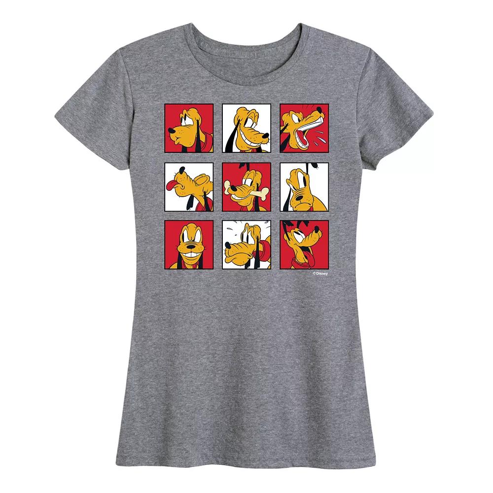 Disney's Pluto Women's Grid Graphic Tee,  Product Image