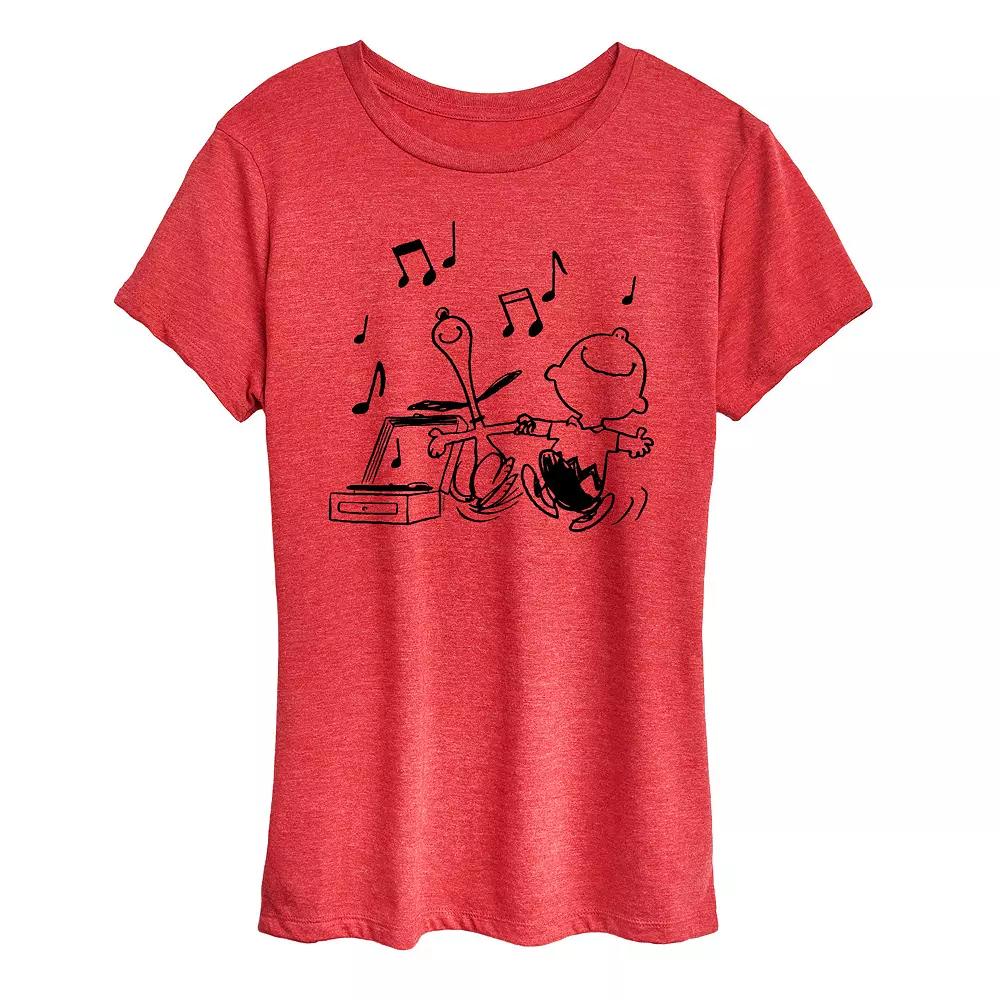 Women's Peanuts Snoopy & Charlie Brown Dancing Graphic Tee,  Product Image