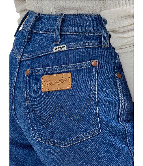 Wrangler Sunset Denim Mid Rise Straight Leg Jeans Product Image