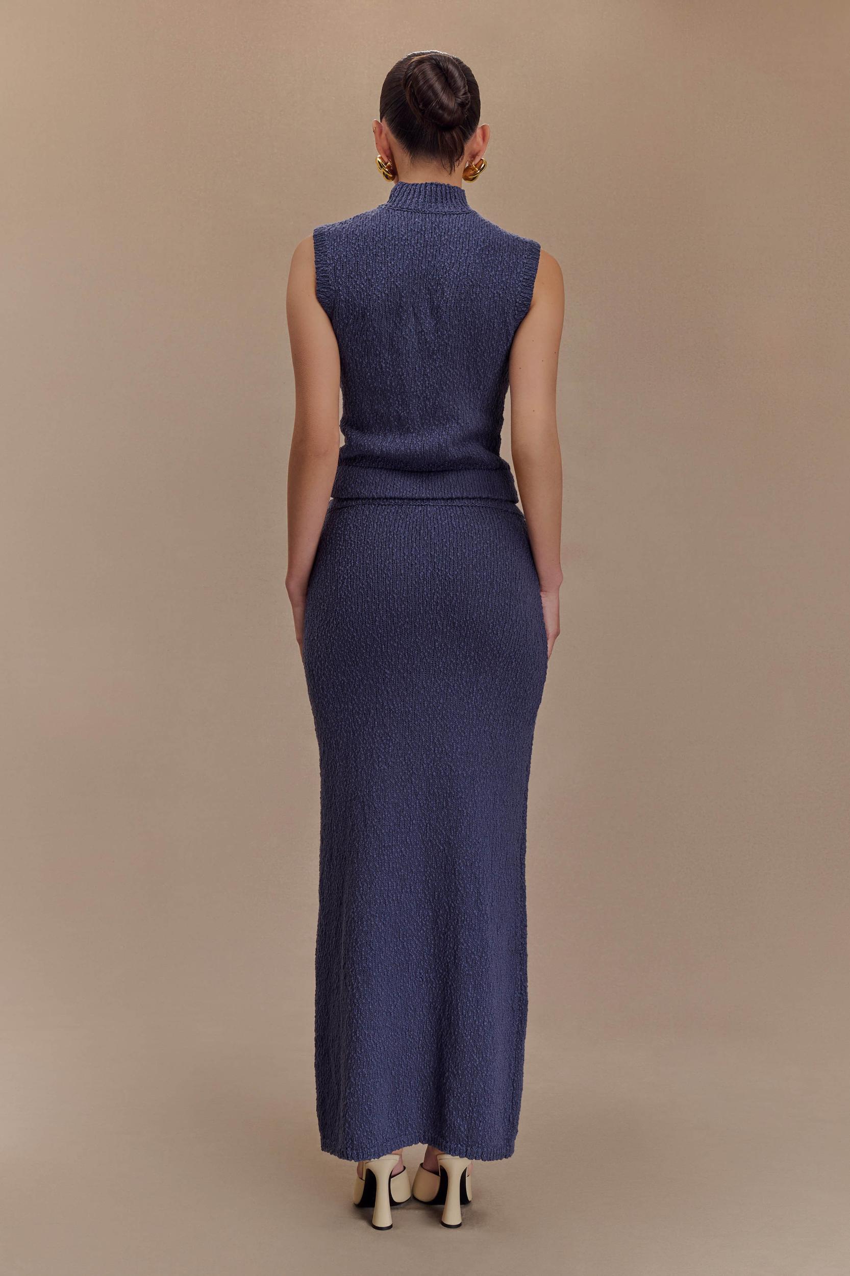 Moira Boucle Maxi Skirt - Steel Product Image