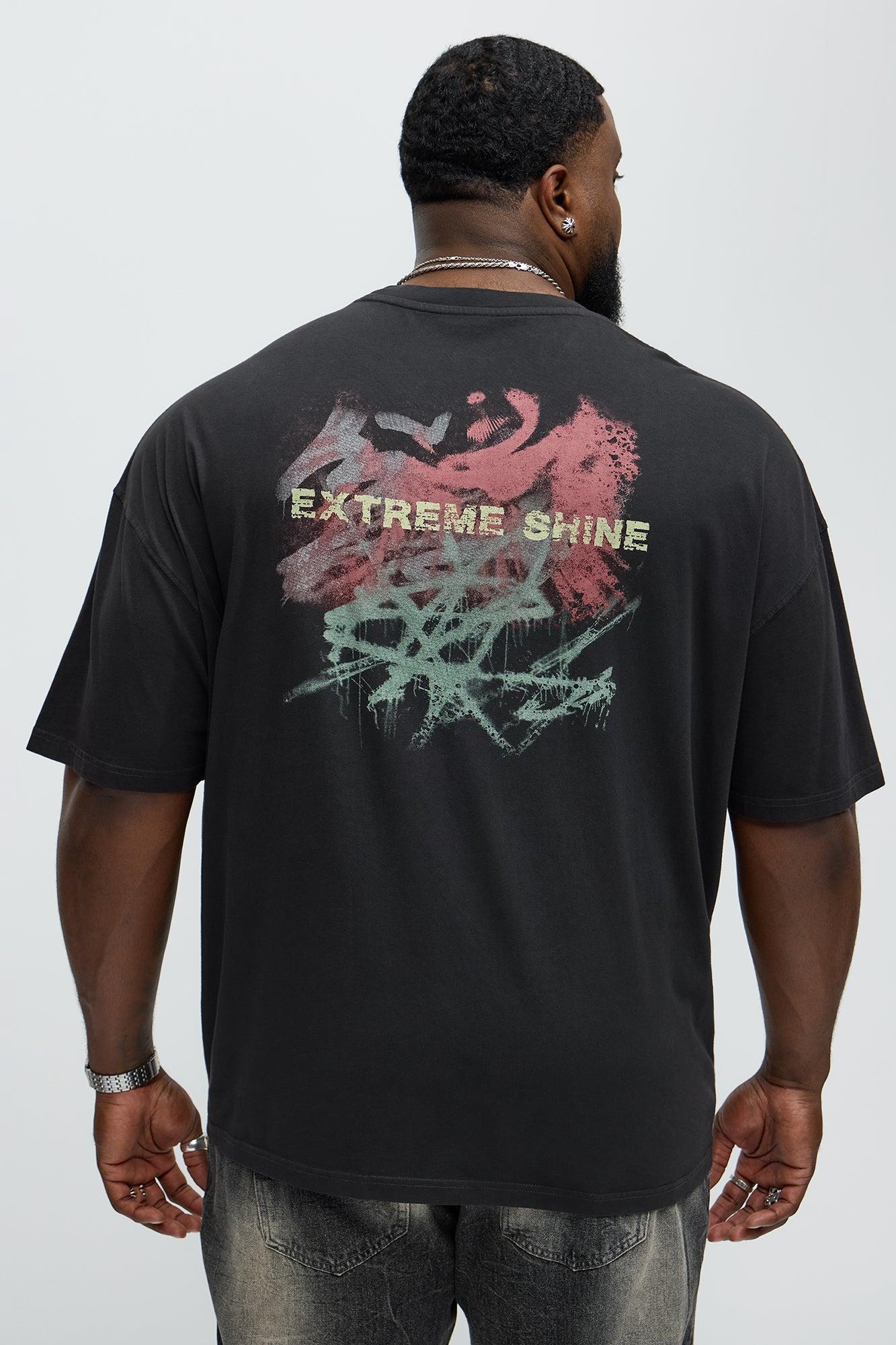 Extreme Shine Oversized Short Sleeve Tee - Black Wash Male Product Image