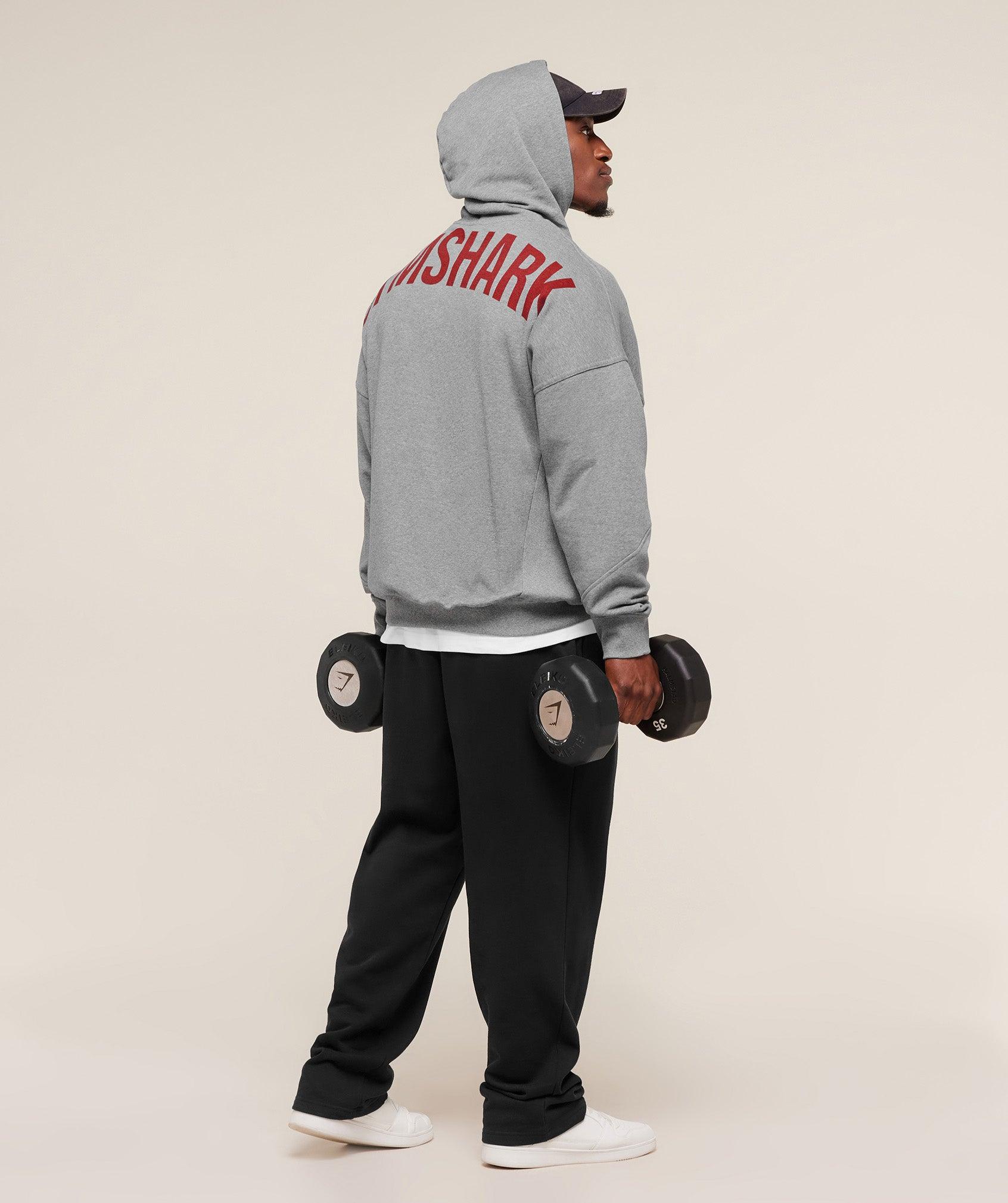 Gymshark Power Hoodie - Charcoal Core Marl Male Product Image