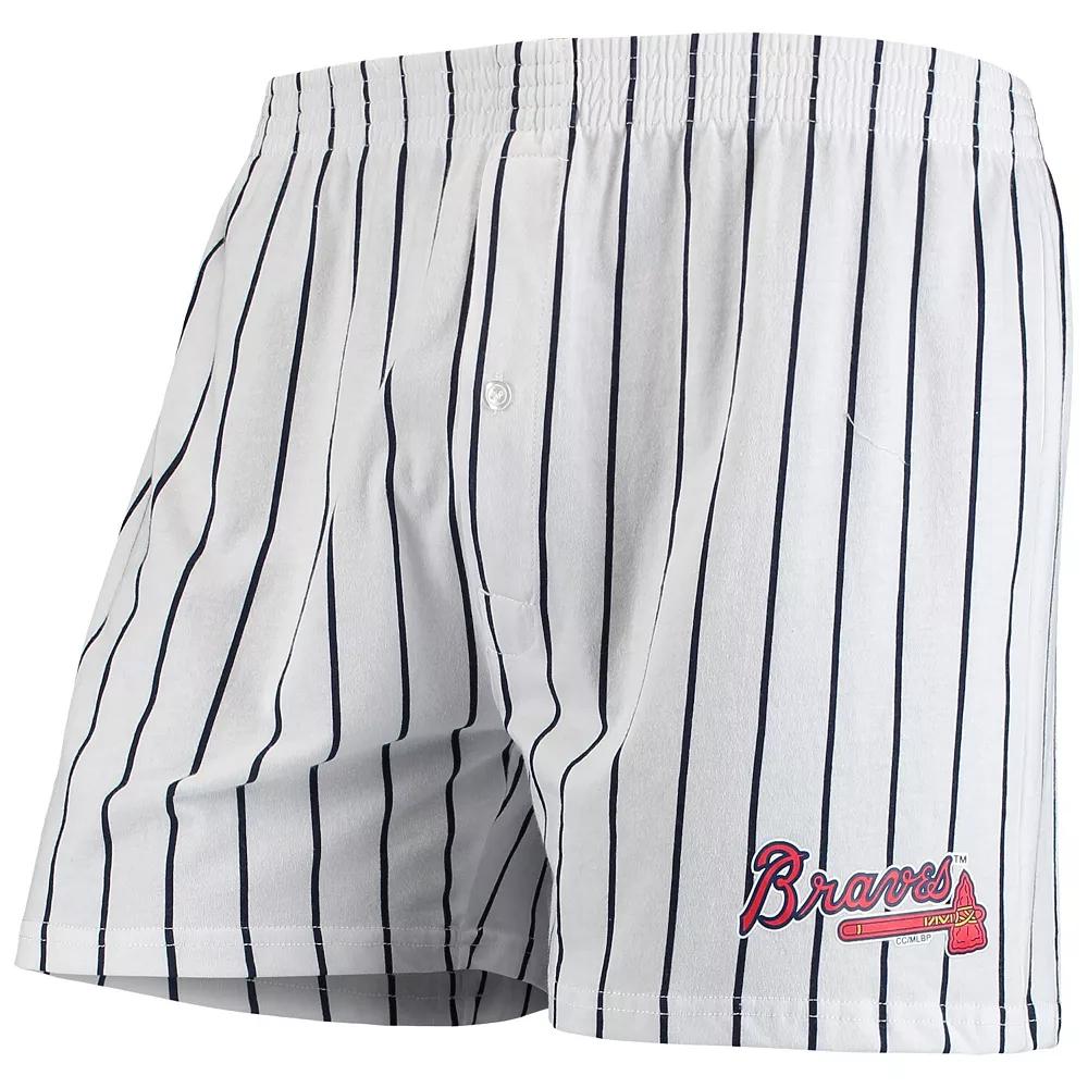Men's Concepts Sport White Atlanta Braves Vigor Boxer Shorts,  Product Image