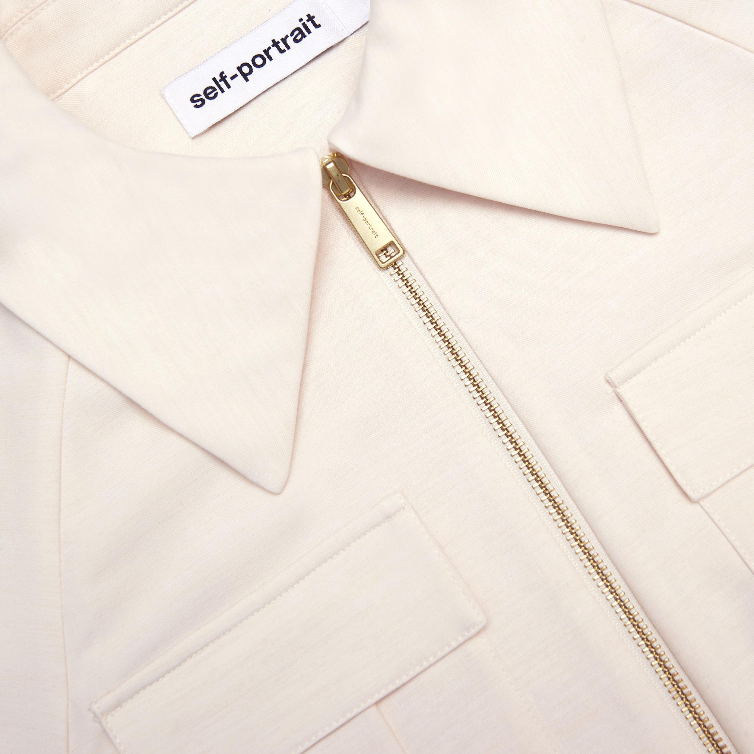 Cream Twill Midi Dress Product Image