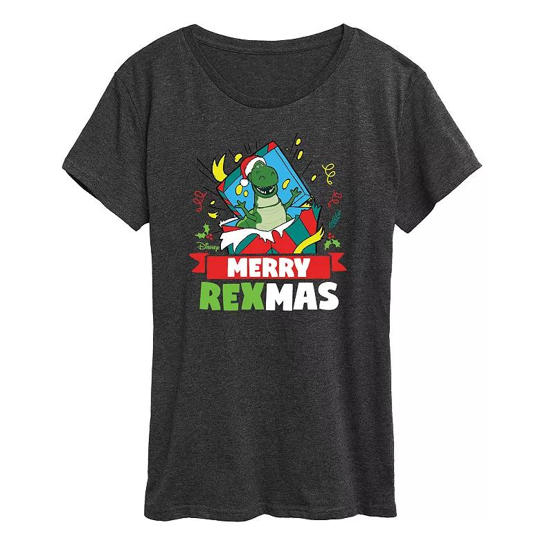 Disney / Pixars Toy Story Womens Merry Rexmas Graphic Tee, Girls Blue Product Image
