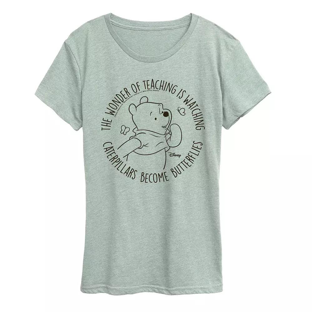 Disney's Winnie The Pooh Women's Wonder of Teaching Graphic Tee,  Product Image