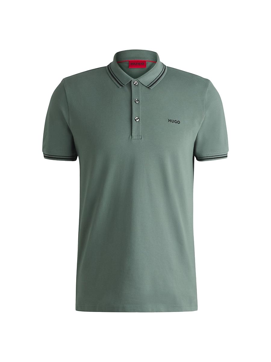 Mens Stretch Cotton Slim Fit Polo Shirt Product Image